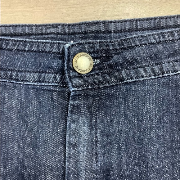 Women's Liz Claiborne 10 M Medium Shorts Jeans Jean Navy Blue Stretch High Rise - Picture 6 of 9